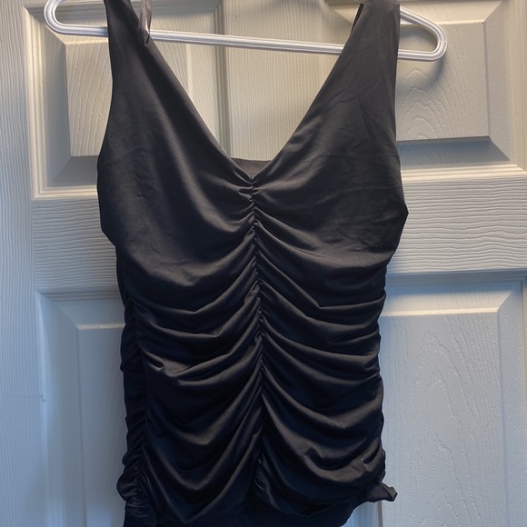 Black Satin Tank Top - Picture 2 of 2